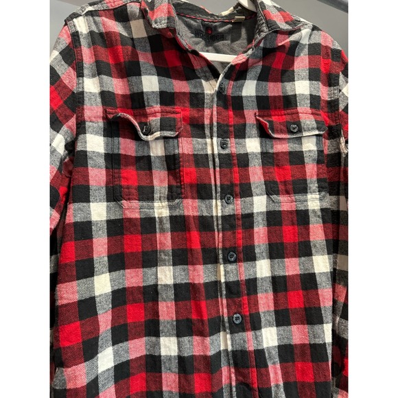 Woolrich‎ Men's Flannel Long-Sleeve Shirt Size Large Red Black - Picture 1 of 7